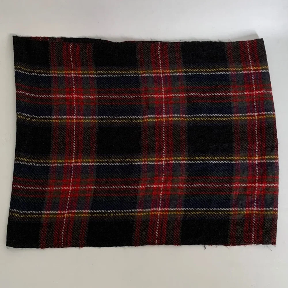Red Tartan Plaid Knit Infinity Scarf